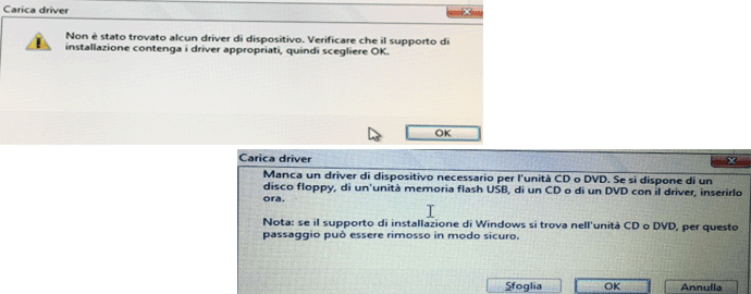 carica driver windows