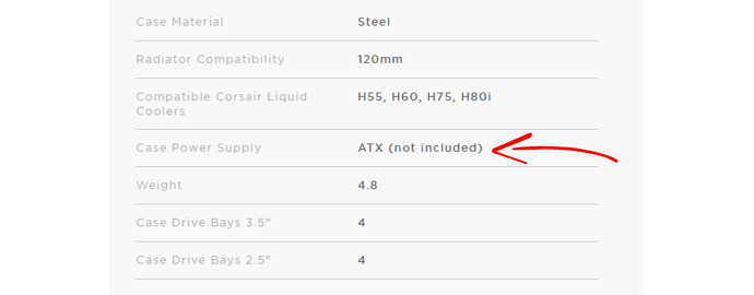 compatibilità alimentatore case