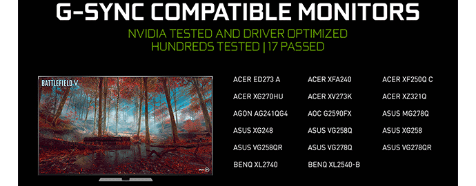 monitor compatibili gsync