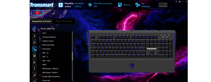 luci rgb tastiera