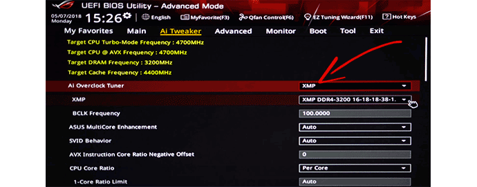 bios profili xmp